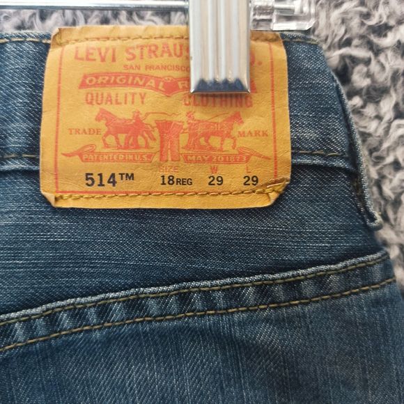 Levi's 514 Jeans Men 18 Regular W29X L29 Denim Slim Straight Blue Med Wash - Picture 8 of 9